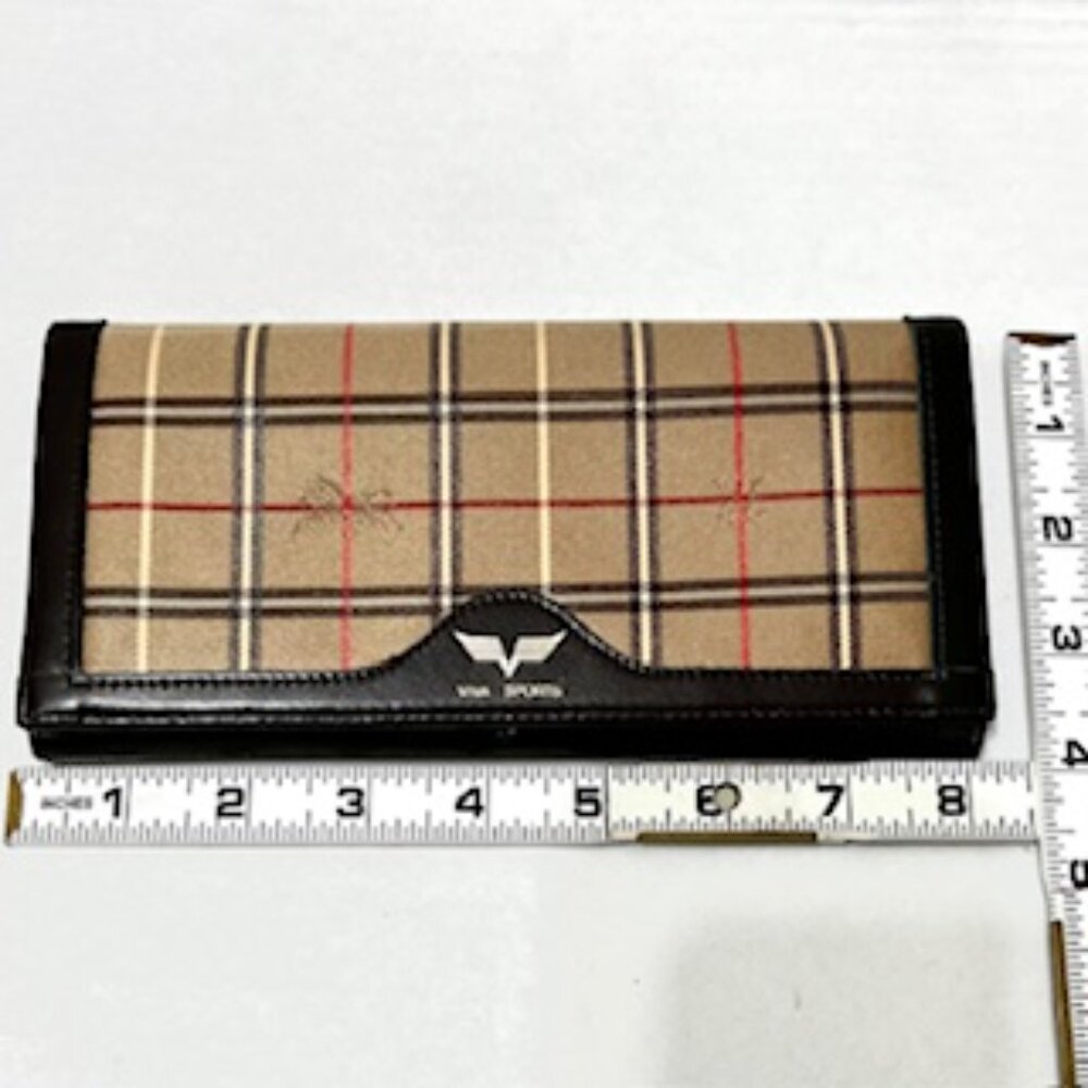 New Beautiful VIVA SPORT Women Wallet Leather burgendy Nova Check Bi-Fold (93 - Picture 11 of 11